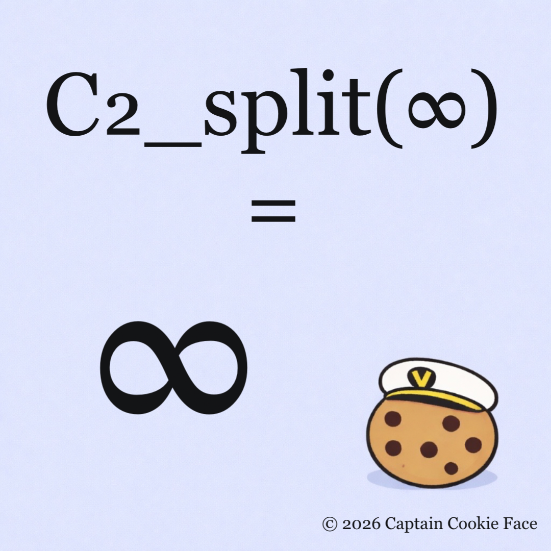Infinity is the fixed point of C₂ split.